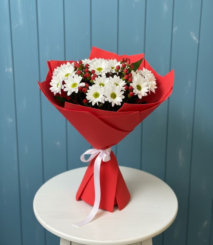 Букет цветов из: Хризантемы в Поселок дома отдыха Озера