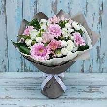 Букет цветов из:  Герберы, Альстромерии и Хризантемы #REPLACE_PRED# Поселок дома отдыха Озера
