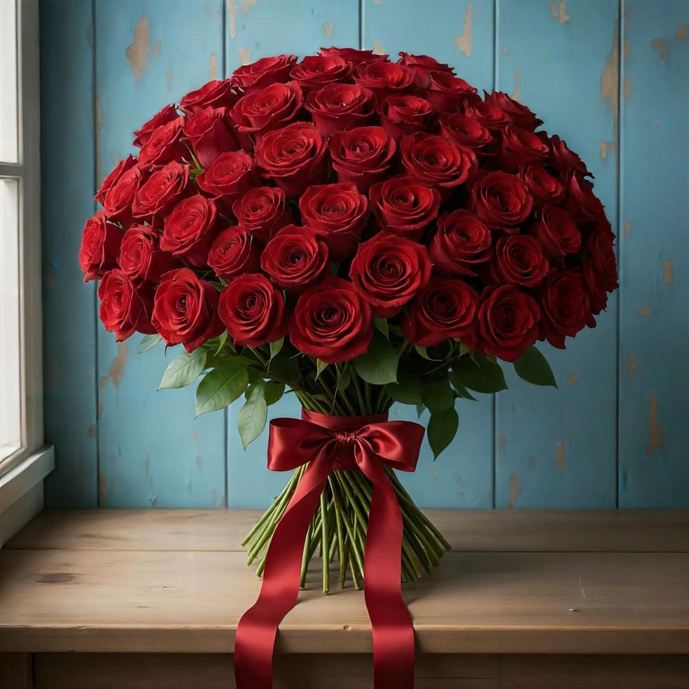 Букет Красные розы Блэк Меджик в Поселок дома отдыха Озера