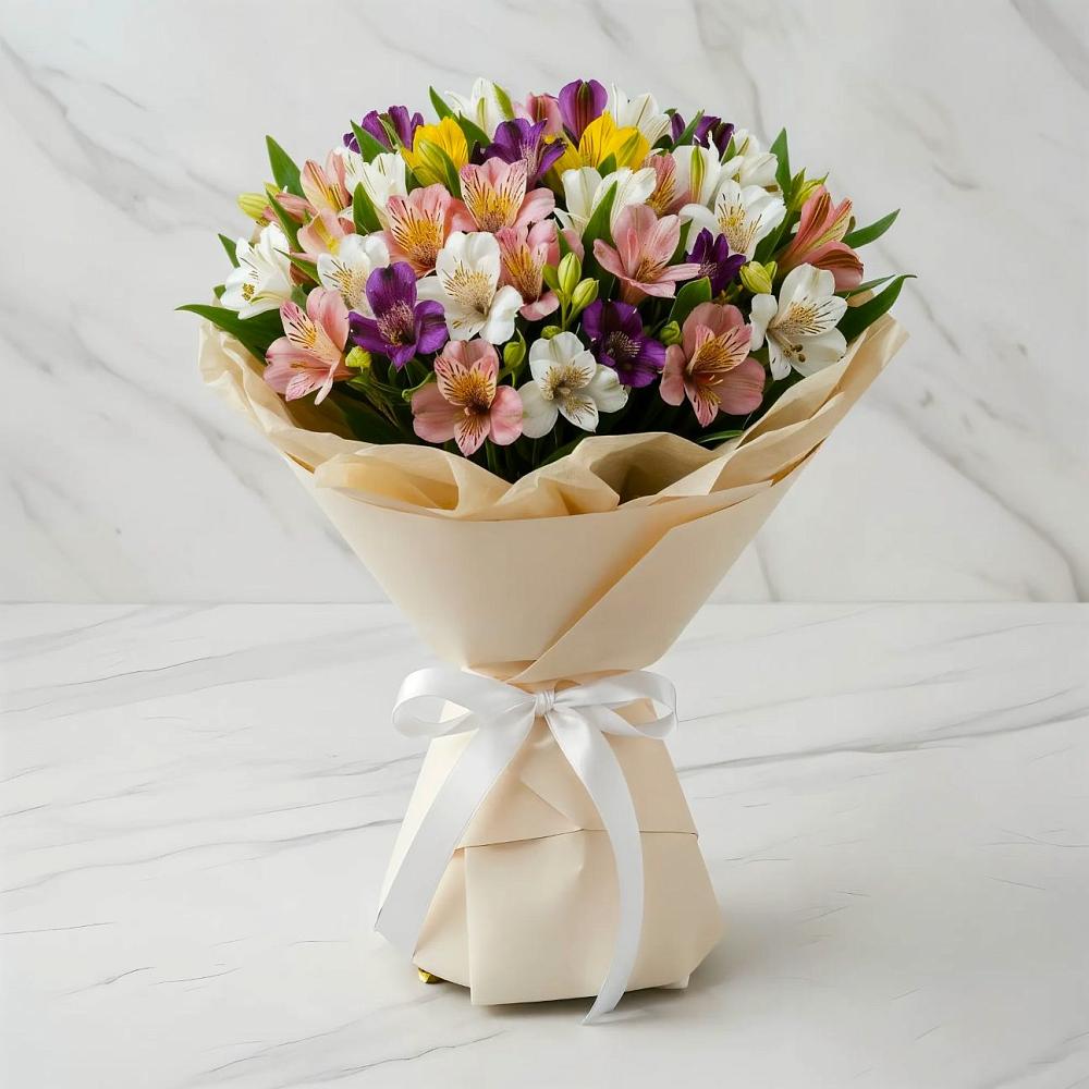 Букет цветов из: Альстромерии в Поселок дома отдыха Озера