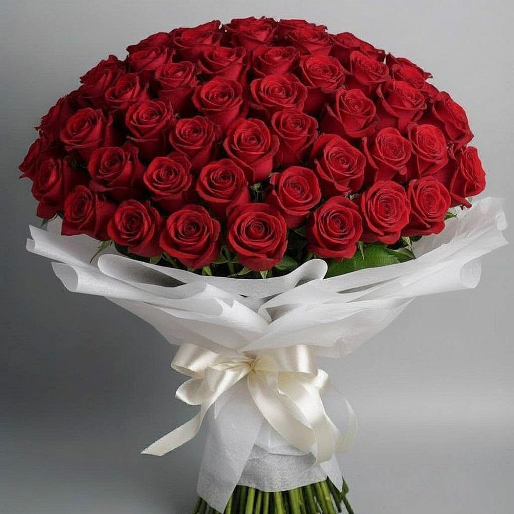 Букет 101 Красная роза Блэк Мэджик в Поселок дома отдыха Озера