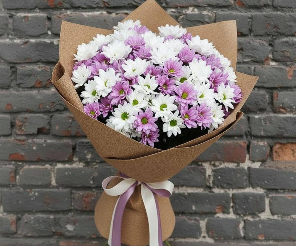 Букет цветов из: Хризантемы в Поселок дома отдыха Озера