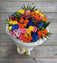 Букет цветов из:  Розы и Хризантемы в Поселок дома отдыха Озера