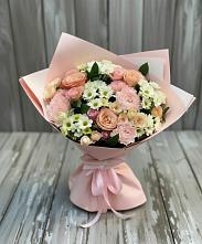 Букет цветов из:  Гвоздики, Розы и Хризантемы в Поселок дома отдыха Озера