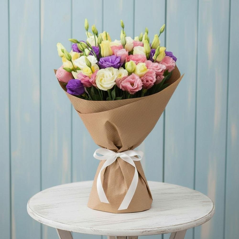 Букет цветов из: Лизиантусы в Поселок дома отдыха Озера