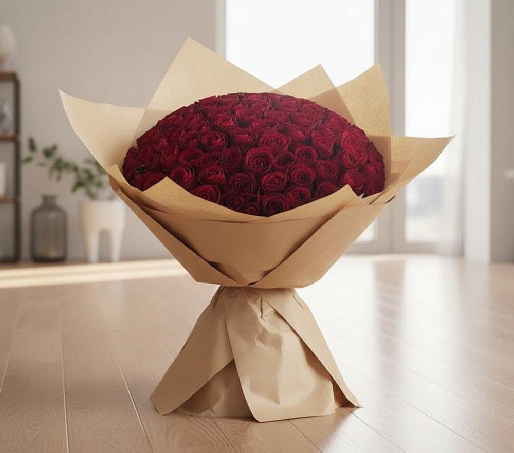 Букет 101 Красная роза в Поселок дома отдыха Озера