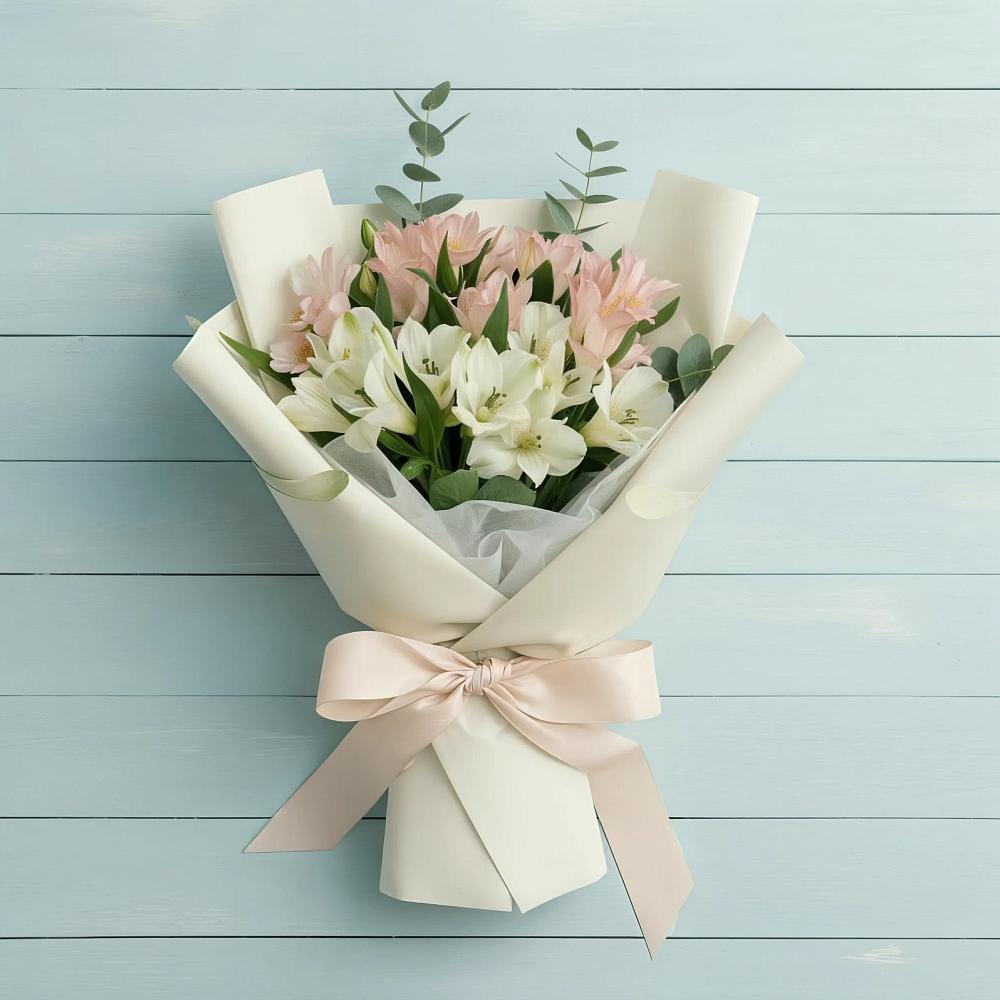 Букет цветов из: Альстромерии в Поселок дома отдыха Озера