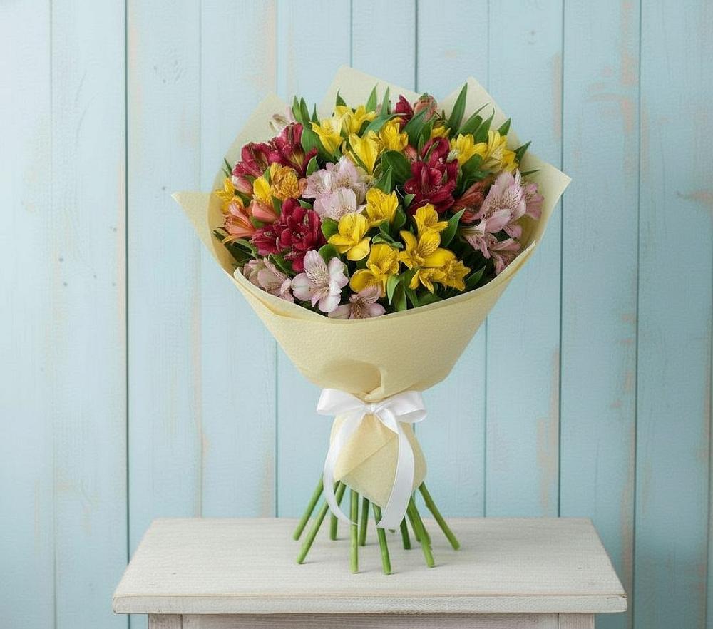 Букет цветов из: Альстромерии в Поселок дома отдыха Озера