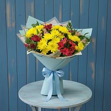 Букет цветов из:  Альстромерии и Хризантемы #REPLACE_PRED# Поселок дома отдыха Озера